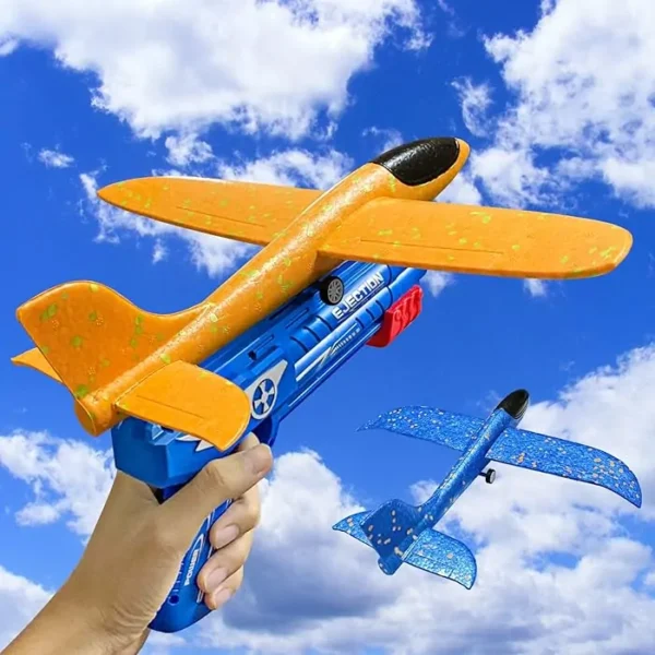 Catapult AirCraft Foamic Creative Gun Toy with LED Lightening Effect (With Box Packing) - Image 3